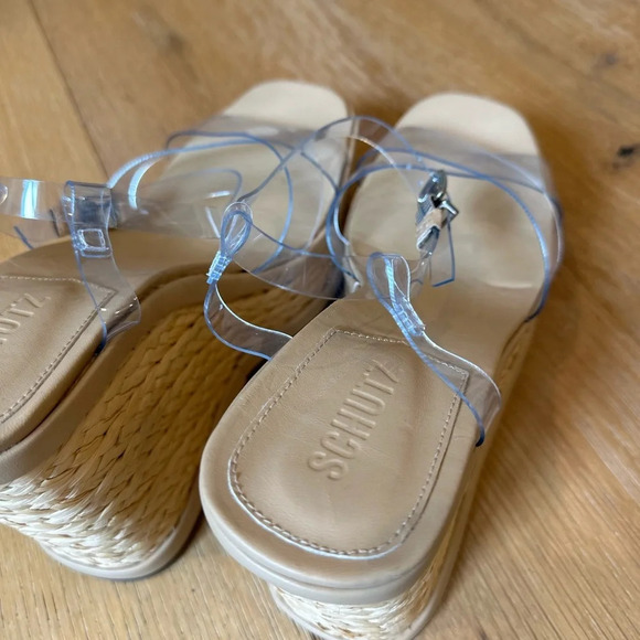 Schutz women’s Caryne transparent wedge sandal - Picture 4 of 10